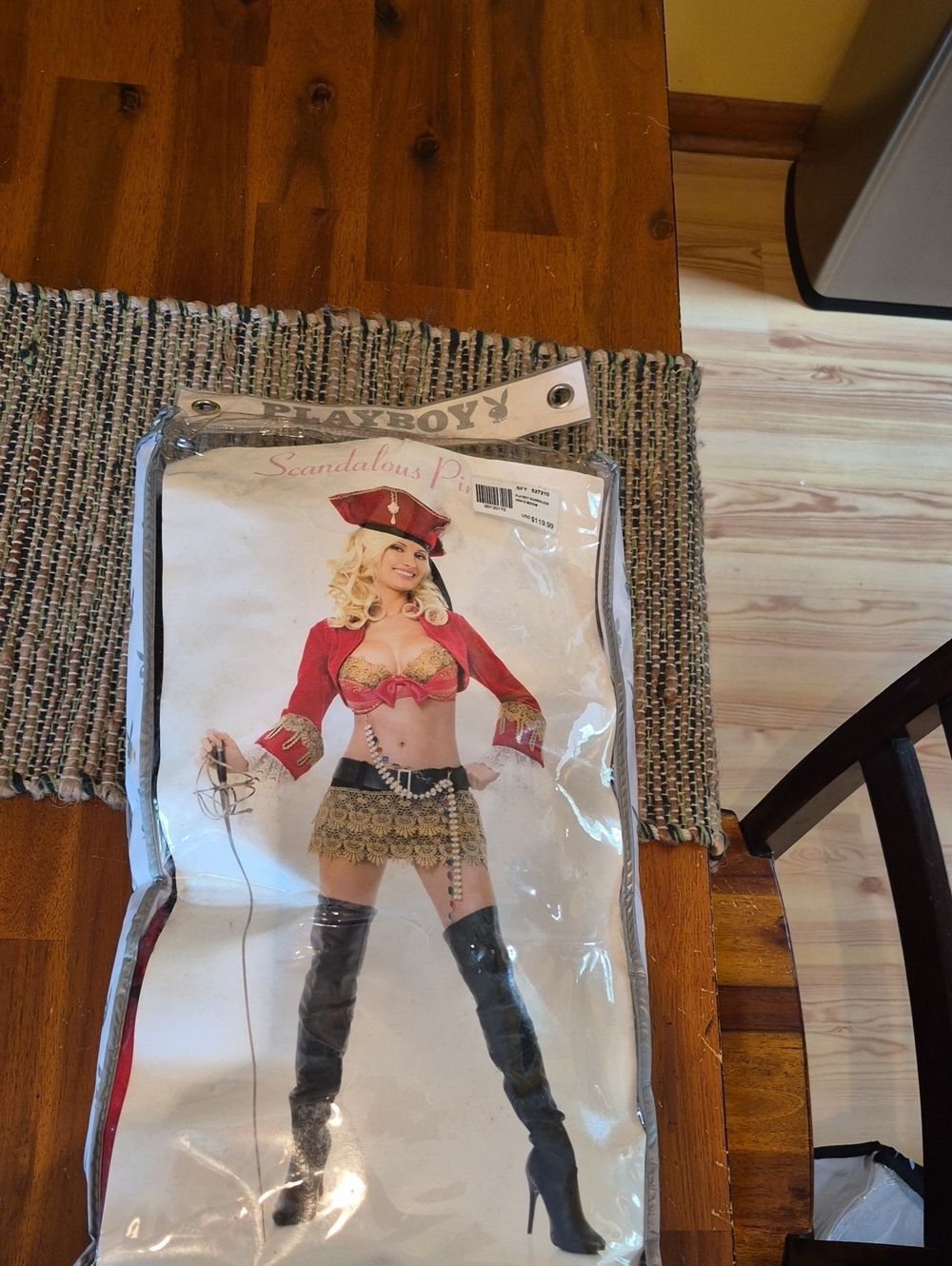 Playboy Red and Black Vintage 2000 Scandalous Pirate Costume NEW old stock